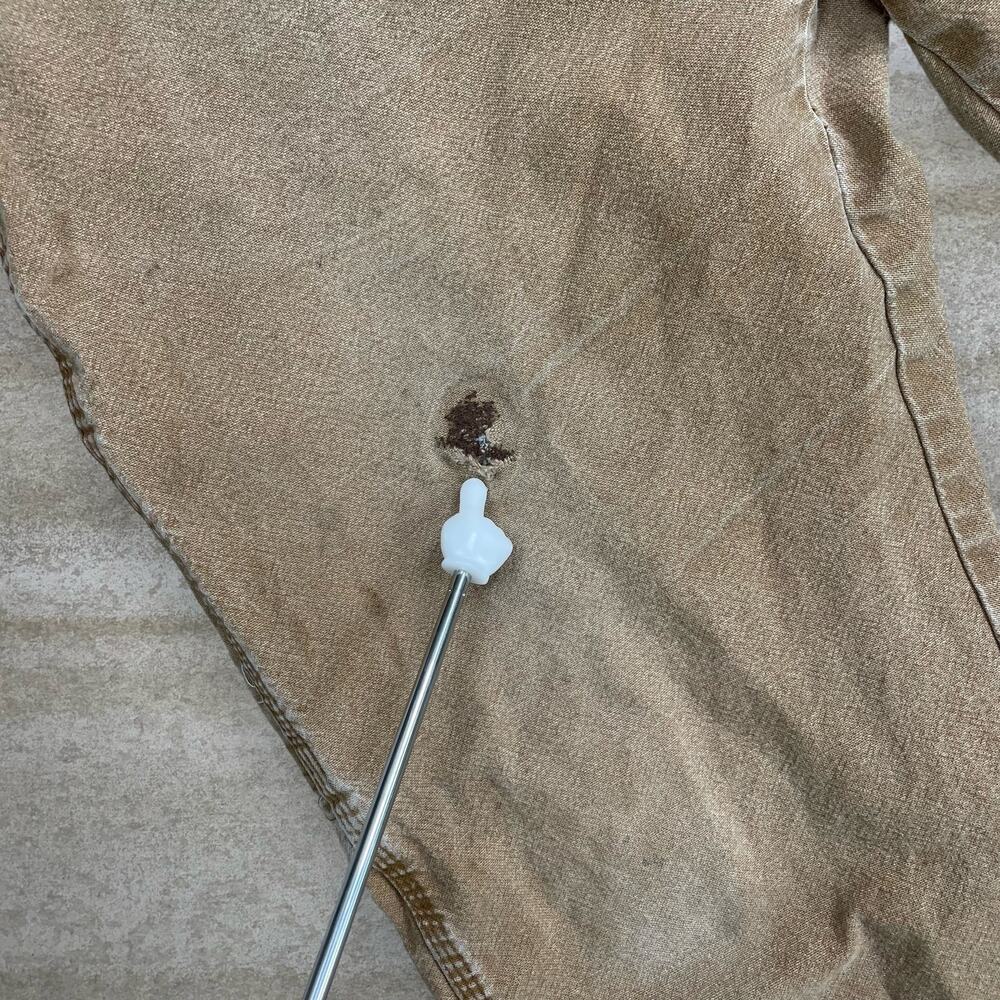Vintage 90s Dickies Carpenter Pants 36x34 Baggy Camel Tan Canvas Dungarees Work - Picture 6 of 6